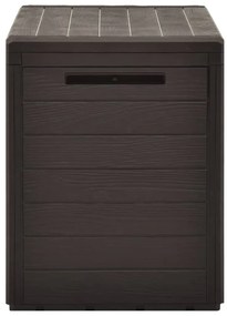 Caixa de arrumação de jardim 78x44x55 cm castanho