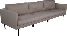 Sofá Fercame 103, Número de lugares: 5, Castanho, Preto, 262x80x80cm, 52 kg, Tecido, Pernas: Metal