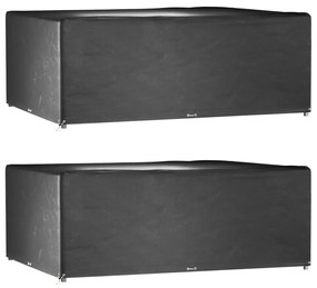 vidaXL Capas móveis de jardim 2 pcs 16 ilhós 278x204x105 cm retangular