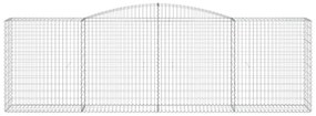 Cestos gabião arqueados 3pcs 400x50x120/140cm ferro galvanizado