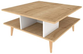 Mesa de Café Akya - Carvalho Branco - 89x89x44 cm