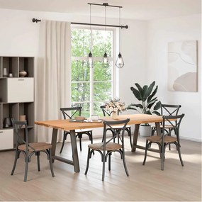 Pés de mesa de jantar em formato A, 2 peças, 100x(72-73) cm, aço