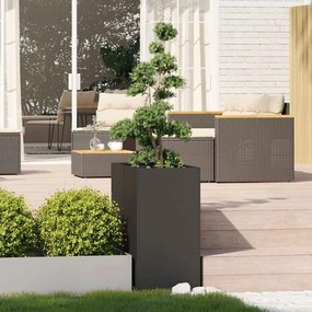 Vaso floreira 40x80x80 cm aço preto