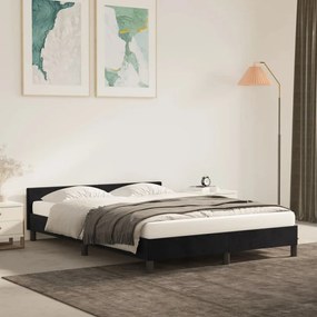 vidaXL Estrutura de cama sem colchão 140x200 cm veludo preto