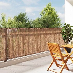 vidaXL Cerca de ramagem Castanho 400 x 125 cm Madeira de Galho