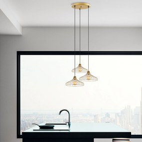 Lustre Depay – Dourado Brilhante – 65 x 64 x 120 cm
