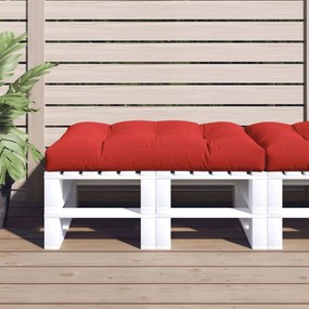 314418 vidaXL Almofadão para sofá de paletes 120x80x12 cm tecido vermelho