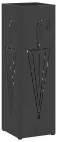 Suporte para Guarda-chuva Preto Aço Médio
