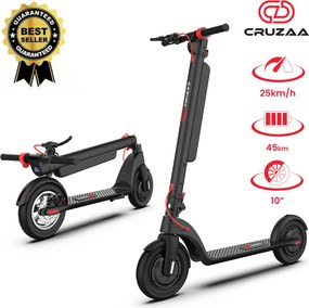 Trotinete Elétrica – Cruzaa Commuta – Preto – 45 km de Autonomia / 25