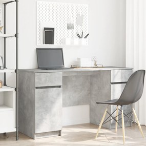 Escrivaninha vidaXL Cinza Concreto 140x49x76 cm Madeira Composta