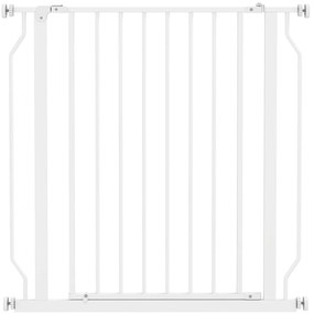 Pawhut Barreira de Segurança para Animal Doméstico com Comprimento Ajustável 75-85x76 cm Branco | Aosom Portugal