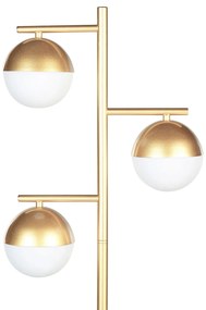 Candeeiro de pé para 3 lâmpadas em metal dourado 160 cm SABINE Beliani