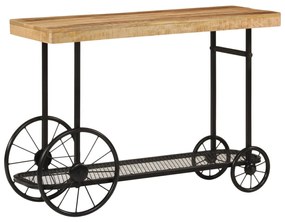 vidaXL Armário consola 112x36x76cm madeira de mangueira maciça e ferro