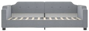 Sofá-cama c/ gavetão e gavetas 90x200 cm tecido cinzento-claro