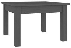 Mesa de centro 45x45x30 cm madeira de pinho maciça cinzento