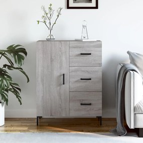 vidaXL Aparador 69,5x34x90 cm derivados de madeira cinzento sonoma