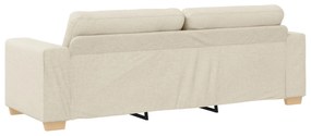 Sofá de 3 Lugares vidaXL em Linho 180 cm