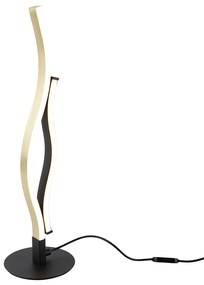Design tafellamp zwart met goud incl. LED dimbaar - Blaze Design