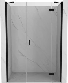 Mexen Mist-H porta de duche basculante direita 145 cm, transparente, preta - 8A5-145-001-70-00-P