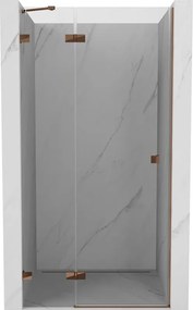 Mexen Lunar porta de duche pivotante esquerda 125 cm, transparente, ouro rosa - 834-125-000-60-00-L