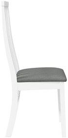 Cadeiras de jantar com almofadões 2 pcs madeira maciça branco