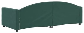 Sofá-cama 90x200 cm veludo verde-escuro