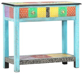 Mesa consola pintada à mão 80x35x75 cm mangueira maciça