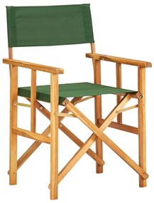 Cadeiras de realizador 2 pcs madeira de acácia maciça verde