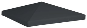 Cobertura de gazebo 310 g/m² 3x3 m cinzento