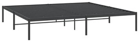 Estrutura de cama 180x200 cm metal preto