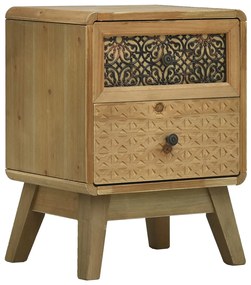 vidaXL Mesa de cabeceira 37x30x51 cm madeira castanho
