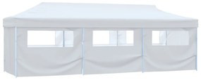 Tenda para festas pop-up dobrável c/ 8 paredes 3x9 m branco