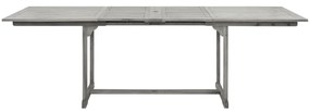 Mesa de jantar p/ jardim (160-240)x100x75 cm acácia maciça
