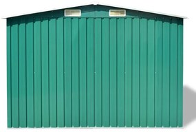 Abrigo de jardim metal verde 257x205x178 cm