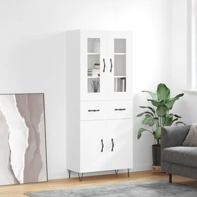 vidaXL Armário alto 69,5x34x180 cm derivados de madeira branco