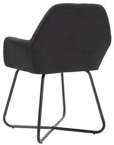 Cadeiras de jantar 2 pcs tecido preto