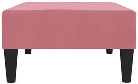 Apoio de pés 78x56x32 veludo cor-de-rosa
