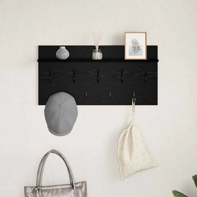 Cabideiro de Parede Carvalho preto 80 x 40 x 12 cm