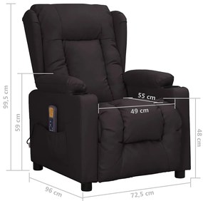 Poltrona de massagens couro artificial preto
