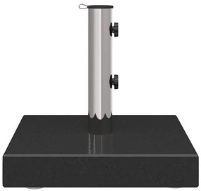 Base de Guarda-Sol Movível com Cabo em Granito Preto de 29 kg, Quadrad