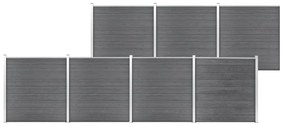 vidaXL Painel de vedação para jardim 1218x186 cm WPC cinzento