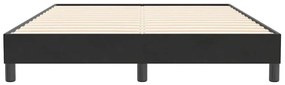 Estrutura de cama sem colchão 140x210 cm veludo preto