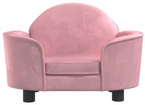 Cama para cães 66x40x45 cm veludo rosa