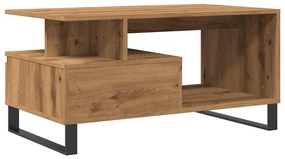 Mesa centro 90x49x45 cm derivados de madeira carvalho artisiano