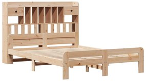 Cama com estante sem colchão 150x200 cm pinho maciço