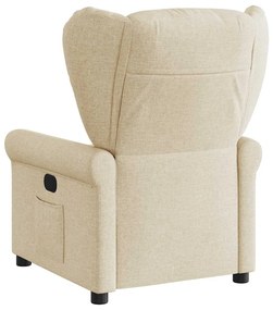 Poltrona reclinável tecido cor creme