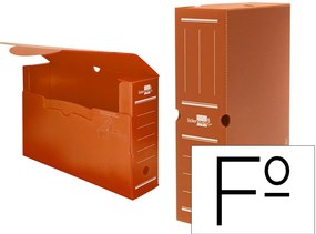 Caixa para Arquivo Morto Liderpapel em Polipropileno Castanho Formato 360x260x100 mm
