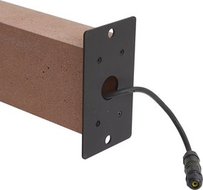 Poste de luz exterior moderno terracota 65cm IP44 - Pompei