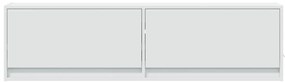 Móvel de parede para TV com luzes LED 140x31x38 cm branco