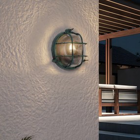Candeeiro de Parede Exterior Verde Redondo IP44 - Noutica